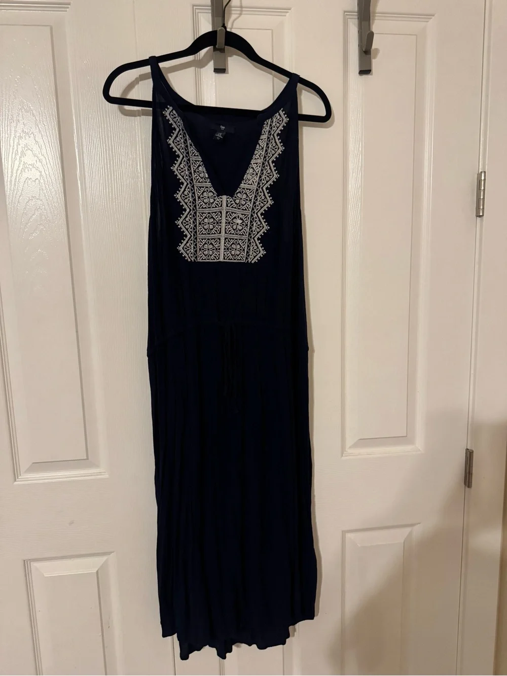 Gap Navy Embroidered V-Neck dress